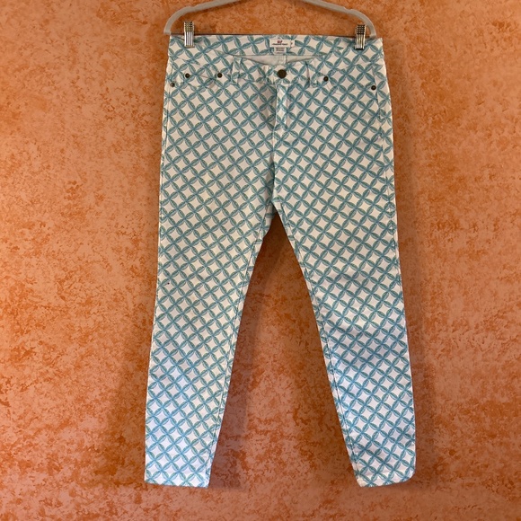 VINEYARD VINES Leaf design Pants size 8 - Picture 1 of 9